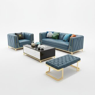 Chesterfield Exklusive Design MÃ¶bel 31 Sitzer Hocker Couch Polster Garnitur