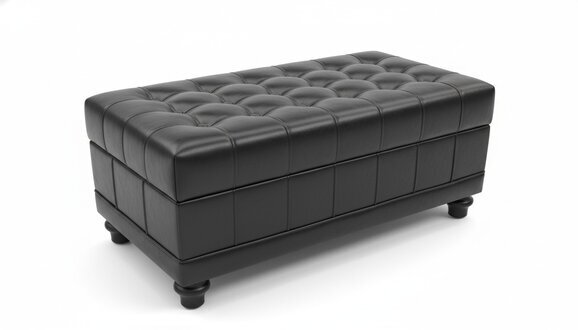 Chesterfield FuÃhocker Hocker Ottoman Pufa FuÃablage Polster Leder Textil