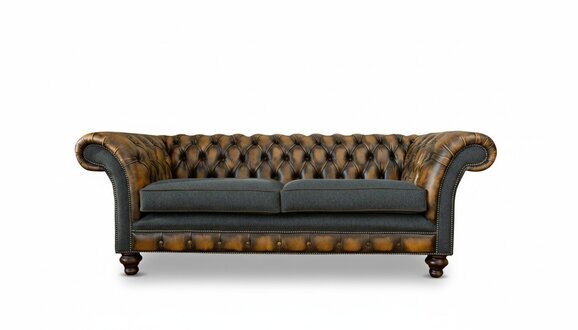 Chesterfield Gelbe Leder Designer Modern Design MÃ¶bel Luxus Wohnzimmer 3Sitzer