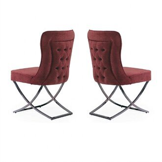 Chesterfield Hotel Garnitur Textil Polster Gruppe 2x Set Design Stuhl