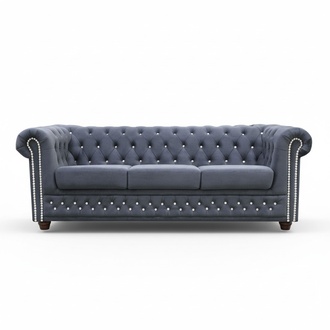Chesterfield Ledersofa Sofa Couch Polster Garnitur 3+1 Bettfunktion Schlafsofa