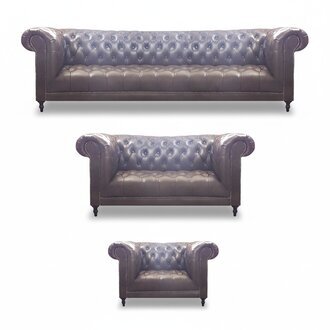 Chesterfield Luxus Komplett 3tlg Wohnzimmer Sofagarnitur PolstermÃ¶bel 4+2+1