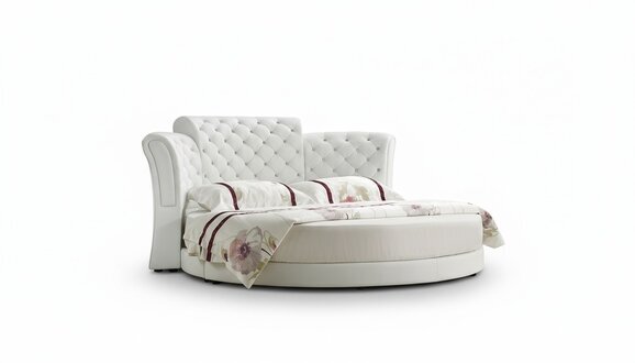 Chesterfield Rund Bett MÃ¶bel Polster Betten Schlafzimmer MÃ¶bel Lederbett Hotel