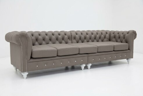 Chesterfield Sofa Couch Polster Stoff Deko Leder Garnitur Couchen Polster