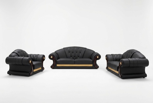 Chesterfield Sofa Couch Set 3+2+1 Leder Couchen Polster MÃ¶bel Klassisch