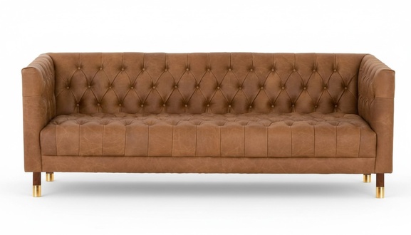 Chesterfield Sofa Dreisitzer Braun xxl big MÃ¶bel Leder Wohnzimmer Modern Neu