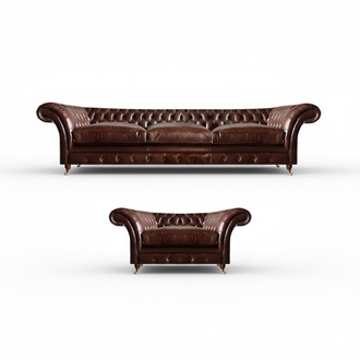 Chesterfield Sofagarnitur 2tlg Set Polster MÃ¶bel Set 3+1 Couchen Sitzgruppe