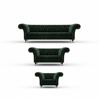 Chesterfield Sofagarnitur 3tlg LuxuriÃ¶se Modern PolstermÃ¶bel Designer Sofas