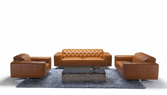 Chesterfield Sofagarnitur Set Braune Couchen Ledersofa Sofa Couch Klassische