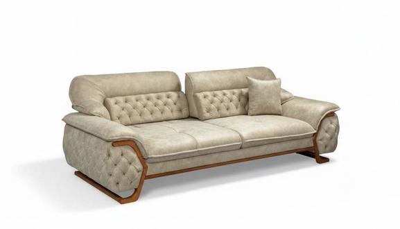 Chesterfield Verstellbarer RÃ¼cken Dreisitzer Sofa Luxus Couch MÃ¶bel