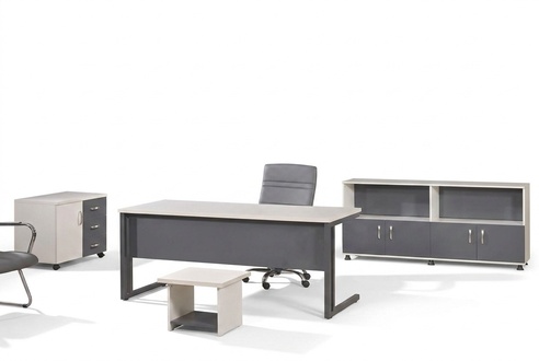 ComputermÃ¶bel Arbeitstisch BÃ¼romÃ¶bel Schreibtisch 4tlg Holz Set Grau