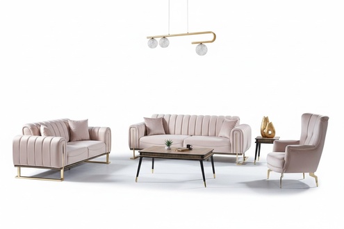 Couch Hochwertig Sofagarnitur 3 2 Sitzer Garnitur Beige Moderne Sofa 1 Sitzer