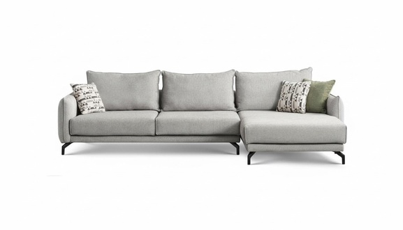 Couch L Form Ecksofa Wohnlandschaft GroÃe Sofa Grau Modern Polstersofa