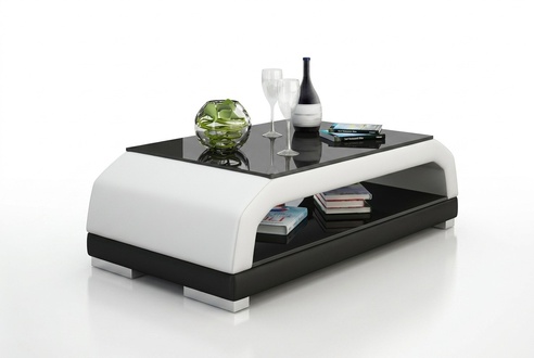 Couchtisch Leder Glastisch Design Tisch Sofa Beistell Couch Tische