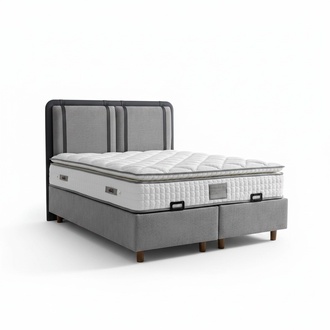 Das elegante und stabile Bett mit Matratze bringt Charme in die Einrichtung.