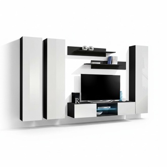 Wohnzimmer Set Wohnwand Wandschrank TV Ständer Luxus Möbel Komplett Holz