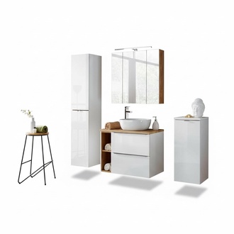 Design Badezimmer MÃ¶bel Bad 5 tlg. Set Garnitur Deko Schrank Waschbecken