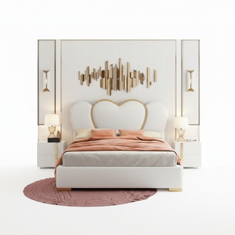Design Bett Schlafzimmer Doppelbett Hotel Luxus Polster Einrichtung