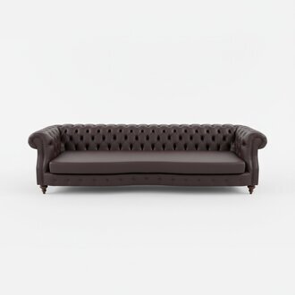 Design Chesterfield Charly 3 m Braun Couch Polster Sofas Leder