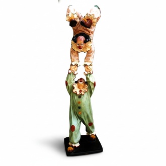 Design Clown-Akrobat Figur Statue Skulptur Figuren Skulpturen Dekoration