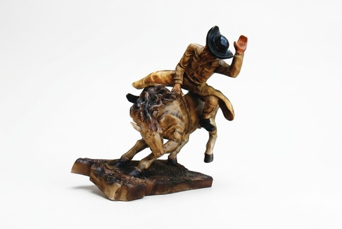 Design Cowboy Rodeo Pferd Figur Statue Skulptur Figuren Skulpturen