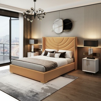 Design Doppelbett Bett 180x200cm Hotel MÃ¶bel Luxus Polster Schlafzimmer