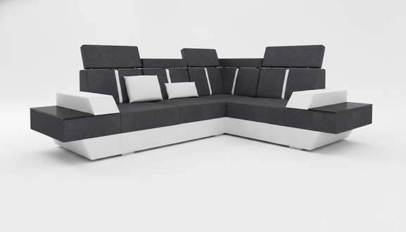 Design Ecksofa + USB Wohnlandschaft Sofa Ecksofa Stoff Leder MaÃanfertigung Neu