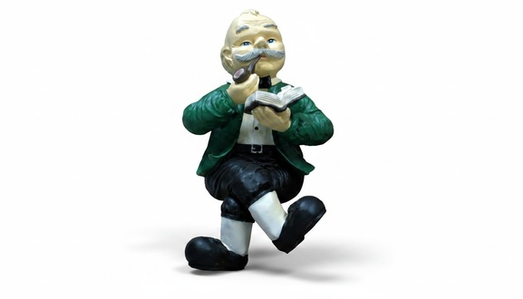 Design GroÃvater mit Pfeife Figur Statue Skulptur Figuren Skulpturen Deko