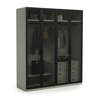 Design Kleiderschrank Schlafzimmer Schrank SchrÃ¤nke Glasschrank MÃ¶bel