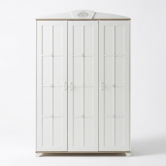 Design Kleiderschrank Schrank Holzschrank MÃ¶bel Holz Luxus WeiÃ 3 TÃ¼r