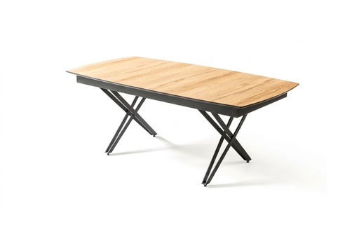 Design KÃ¼chentisch Esszimmertisch Ausziehbarer Holz Braun Tisch MÃ¶bel