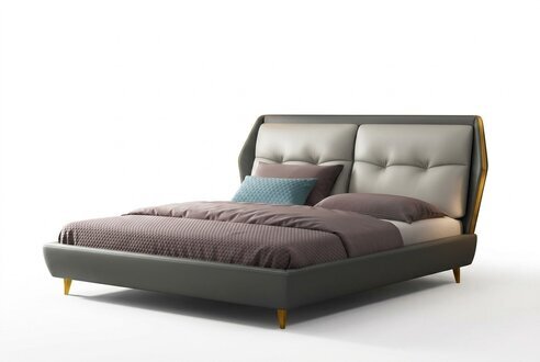Design Leder Bett Luxus Polster Betten 180x200 MÃ¶bel Schlafzimmer