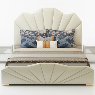 Design Leder Betten Hotel Doppel Bett Schlafzimmer MÃ¶bel Einrichtung