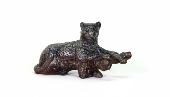 Design Leopard Figur Statue Skulptur Figuren Skulpturen Dekoration