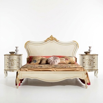 Design Luxus Bett Klassisches Bettgestell Holz Stil Barock Italienische MÃ¶bel