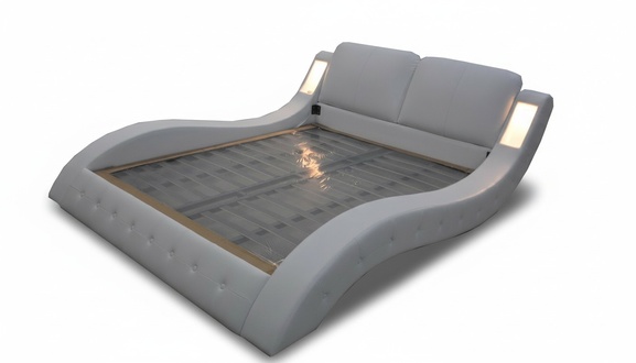 Design Luxus Bett Polster Ehe Hotel Moderne Betten Leder 140/160/180/200 LB8824