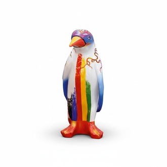 Design Luxus Figur Skulptur Handarbeit Pinguin Tier Dekorative Skulpturen