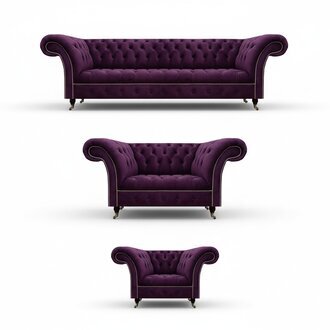 Design Luxus MÃ¶bel Lila PolstermÃ¶bel Sofagarnitur 4+2+1 Sitzer Textilsofa