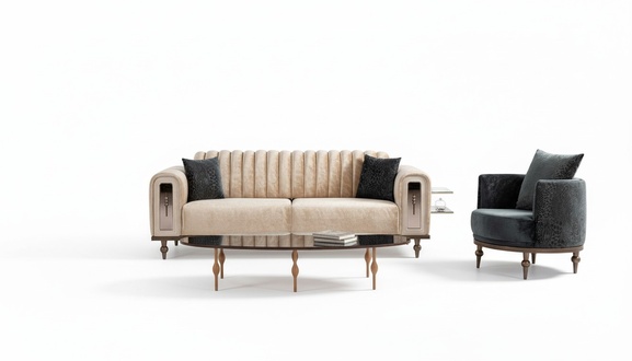 Design Modern Couchgarnitur Sofagarnitur Set Wohnzimmer Set 3+1 Sitzer