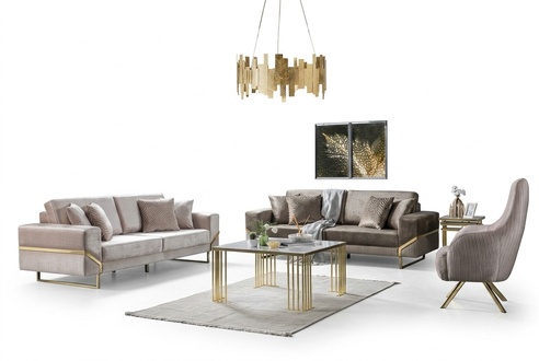 Design Modernes Wohnzimmer Set Sofagarnitur 2x 3-Sitzer Sofas Sessel Wohnzimmer