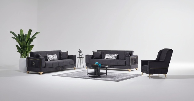 Design Modernes Wohnzimmer Set Sofagarnitur 3+3+1 Wohnzimmer MÃ¶belset