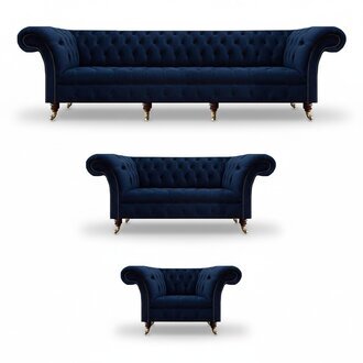 Design MÃ¶bel Komplett 3tlg Wohnzimmer Sofas Couch Chesterfield 4+2+1 Textil