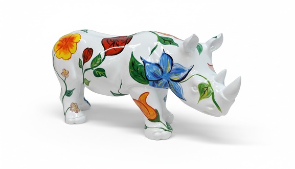 Design Nashorn Figur Statue Skulptur Abstrakt Figuren Skulpturen Dekoration