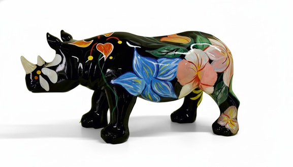 Design Nashorn Figur Statue Abstrakt Skulptur Figuren Skulpturen Dekoration