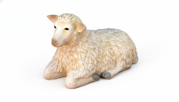 Design Schaf liegend Figur Statue Skulptur Figuren Skulpturen