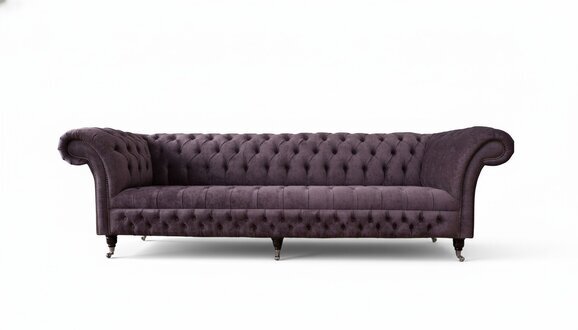 Design Sofa 4 Sitzer Couch Polster Luxus Textil Sofas Chesterfield Neu