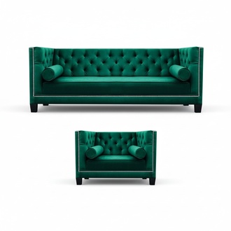 Design Sofa Couch Dreisitze Wohnzimmer Sitz Sessel Modern Garnitur 3+1 Set