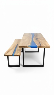 Design Tisch Bank Esstisch KÃ¼chentisch Wohnzimmer Tische Massiv 2tlg neu BÃ¤nke