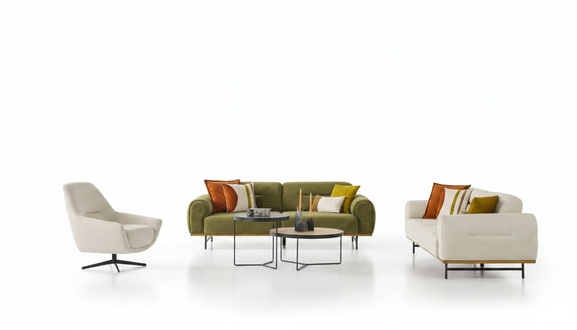 Design Wohnzimmer set von 2tlg. Luxus MÃ¶bel Beige Farbe Modern Neuheit