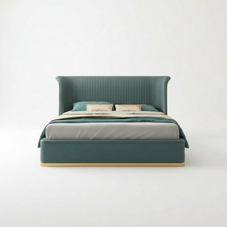 Designer Bett Schlafzimmer Betten Einrichtung Hotel Luxus Polster Neu